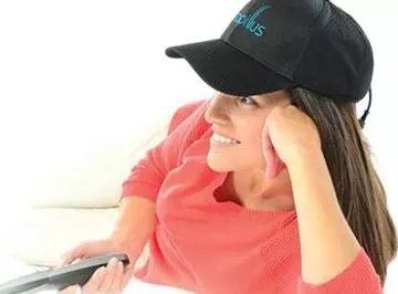 capillus laser therapy cap in use